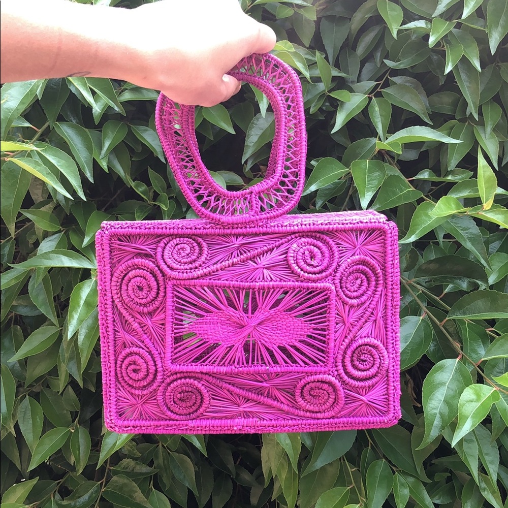 Woven Purple Box Bag